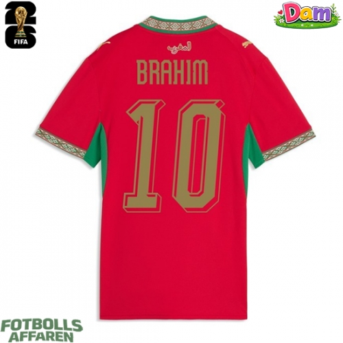Marocko Brahim Diaz #10 Hemmatröja Kvinnor VM 2026 Kortärmad